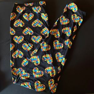 Autism Hearts Buttery Soft New Boutique Leggings.